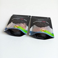 Sachet d'emballage personnalisé en plastique avec logo imprimé pour sel marin / Sachet vertical pour sel rose de l'Himalaya avec fenêtre transparente
