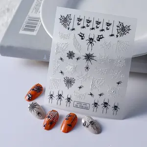 5d Design Nail Art Aufkleber Verschiedene Design Nail Decals für Halloween Series Pumpkin Nail Stickers Decals