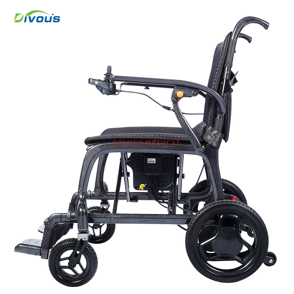 11KG Luxury Rigid Ultra-Light Folding Portable Lightweight Carbon Fiber Electric Wheelchair for Disabled and Elderly