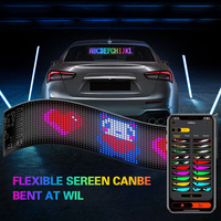 Panel de Píxeles LED de Matriz Programable DIY con Logo de Ojos de Demonio para Coche, Pantalla LED Flexible con App y Luz Nocturna para Coche y Camión
