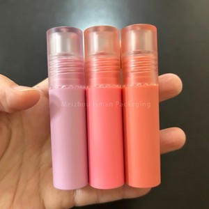 ISMAN Tubes de conditionnement givrés vides pour <span class=keywords><strong>rouge</strong></span> à lèvres liquide et brillant à lèvres, 3 ml, ronds, violet, orange, rose, avec pinceau en forme de cœur - Product Image 2