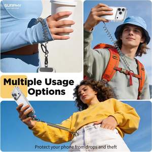 Cordon de téléphone antivol étanche avec logo personnalisé, porte-clés en fil d'acier robuste, conception rétractable pour cadeaux promotionnels et escalade - Product Image 4