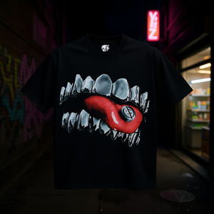 เสื้อยืดกริลล์ซ ยูแฮปปี้ แท็บเล็ต กราฟิก ทรงบ็อกซี่ โอเวอร์ไซส์ สตรีทแวร์ Y2K ตลก ของขวัญคริสต์มาส - Product Image 3