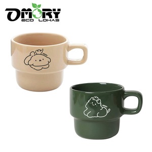 Mug en céramique OMORY 270ML de marque taïwanaise fiable, design original, tons terreux, pour le bureau, la maison, le café - Product Image 1
