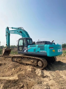 Excavatrices Kobelco SK350LC d'occasion de 35 tonnes, excavatrice sur chenilles Kobelco SK350D d'occasion avec accessoire de préhension - Product Image 4