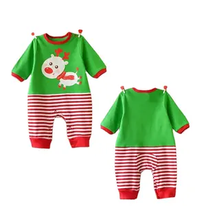 Güzel Noel Noel Kostümleri Uzun Kollu Tulum Bebek Giyim ToddlerJumpsuit Genel Erkek Bebek Giysileri