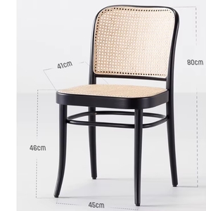 Chaise vintage en osier sculpté, style ancien, pour cuisine, salle à manger, restaurant, vente en gros - Product Image 6