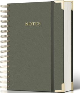 Cuadernos en espiral de Metal A5 con logotipo personalizado, organizador de cubierta de tela para volver a la escuela, cuaderno impreso GSM 100 para uso diario, regalo - Product Image 1
