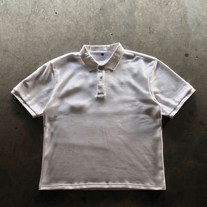 Polo Streetwear Personalizzate OEM in 100% Cotone, Magliette a Maniche Corte con Ricamo Calcistico per Uomo - Product Image 1