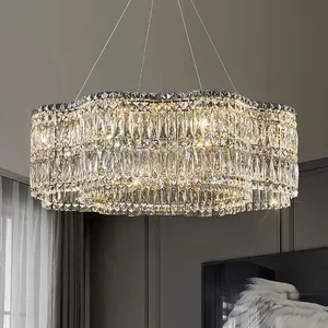 Brand New luxo sala francês romântico cristal lustre sala de jantar quarto mestre luz moda atmosféricas lâmpadas