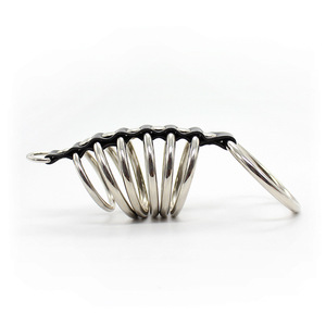 7 Ring Gates Hell Cock rings BDSM Bracelet en cuir PU avec anneaux <span class=keywords><strong>de</strong></span> pénis en métal pour jouets sexuels masculins - Product Image 4