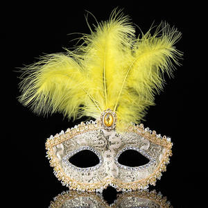 Feder Maskerade Maske Venezia nische Kostüm Weihnachts feier Maske Halloween Kostüm Maske - Product Image 3