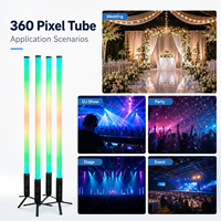 Projecteurs LED RGBWA sans fil étanches IP65 pour extérieur, barre de pixels DMX en acier inoxydable