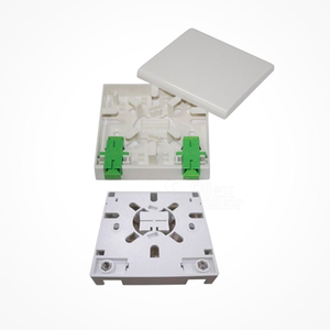 Innen-Wandsteckdose mit 2 Anschlüssen, Glasfaser-Oberflächenmontagebox, Weiß, SC Simplex LC Duplex - Product Image 6