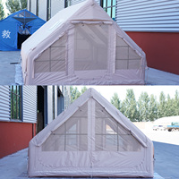 Tente de camping gonflable modulaire personnalisée pour 5 à 8 personnes, spacieuse, 12 mètres carrés, tente-cabane à colonnes d'air