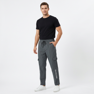 Pantalones Jogger Cargo Ligeros de Poliéster/Algodón para Hombre, Personalizables, con Cintura Elástica y Múltiples Bolsillos para Trabajo al Aire Libre - Product Image 3