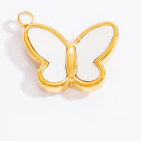 Nouvel Arrivage Pendentif en Émail Acier Inoxydable Motif Marguerite et Papillon, Bijoux Faits Main Anti-ternissement, Accessoires DIY pour la Fabrication de Bijoux