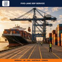 Fret maritime DDP de Chine vers l'Allemagne, le Royaume-Uni, les États-Unis, l'Australie, le Canada, LCL Express, transitaire, 13-35 jours de transit, assurance.