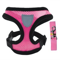 Harnais anti-traction pour chien et laisse pour la promenade, gilet de poitrine rembourré anti-étranglement pour chien et chat, direct usine