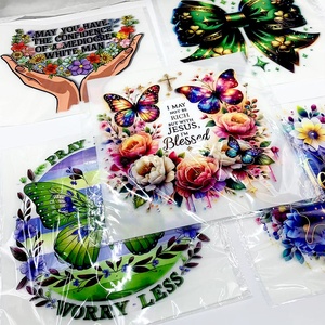 Tự làm quần áo dán Plastisol bù đắp Nhiệt Báo Chí in chuyển tùy chỉnh Tôn Giáo thiết kế Jesus đề can may <span class=keywords><strong>Cross</strong></span> dtf Sticker - Product Image 4