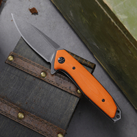 Couteaux de randonnée et de chasse en plein air Orange G10 Blade Blade D2