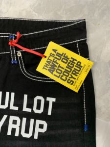 ALOCS Hustensaft-Hemd Jeans-Sweathose Herren-Jeans Hip-Hop-Jeans Bedruckte Denim-Hose - Product Image 6