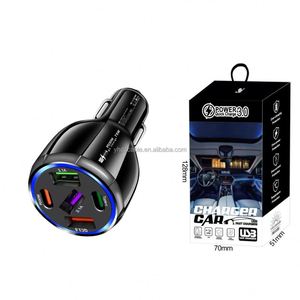 30W Universal <b>Magnetic</b> Car Charger with QC3.0 & PD2.0 2 Type-C + 3 USB Ports for / Phones & Laptops - Product Image 3