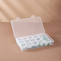 Boîte de rangement multifonction en plastique PP de qualité supérieure, grande capacité, pour perles, outils auxiliaires de bricolage, boucles d'oreilles transparentes
