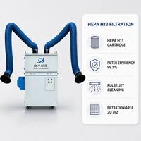 Extracteur de fumées de soudage industriel portable en acier au carbone avec purificateur de fumée 2100 CFM et équipement de dépoussiérage