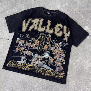 Produk Tren DCY 2025 Kedatangan Baru Kaos Oversize Distressed, Kaos <span class=keywords><strong>Vintage</strong></span> Custom, Kaos Grafis Berkualitas Tinggi Pria - Product Image 1