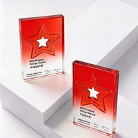Trophée Étoile en Cristal Personnalisé à Cinq Branches avec Gravure Personnalisée pour la Reconnaissance d'Entreprise et les Récompenses pour la Conception de Produits et les Achvements