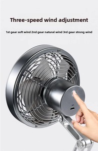 <span class=keywords><strong>Ventilador</strong></span> <span class=keywords><strong>de</strong></span> Escritorio Portátil <span class=keywords><strong>de</strong></span> 2200 mAh, Diseño <span class=keywords><strong>de</strong></span> Lujo, Estética Avanzada, Motor <span class=keywords><strong>Silencioso</strong></span> <span class=keywords><strong>de</strong></span> Metal, Tres Velocidades, Ajustable 360° - Product Image 6