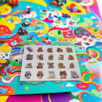 Impresora de etiquetas de envío, papel de vinilo adhesivo troquelado, juguete de dibujos animados, etiqueta con logotipo personalizado, pegatinas decorativas