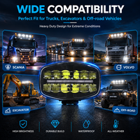Projecteur LED carré de style européen, faisceau haut et bas, éclairage routier, clignotant dynamique, multifonction, lampe de travail pour véhicule