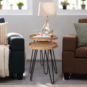 Foldable sofa side <b>table</b>, trendy <b>small</b> <b>table</b>, living room coffee <b>table</b>, simple round <b>table</b> for home use, bedroom mini bedside - Product Image 3