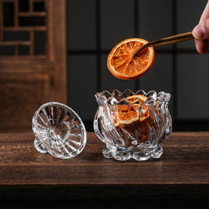 Azucarero de cristal nórdico de 150ml al por mayor, tapa de cristal transparente, tarro de almacenamiento de dulces, caja de almacenamiento de joyería en espiral, bote, cocina, boda - Product Image 3