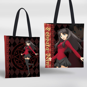 6 Estilos de Bolsos de Lona con Diseño de Saber Tohsaka Rin de <span class=keywords><strong>Fate</strong></span> <span class=keywords><strong>Stay</strong></span> <span class=keywords><strong>Night</strong></span>, Bolsos de Hombro de Anime para Compras, Regalos para Fans - Product Image 1
