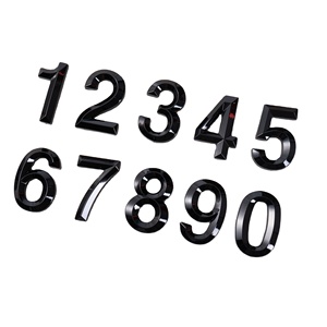 Letras Cromadas Personalizadas de Alta Calidad para Autos, Emblema de Plástico ABS Negro, Letras 4D con Efecto Diamante, Placas con Números para Autos - Product Image 1