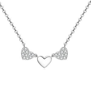 สร้อยคอโชคเกอร์รูปหัวใจเล็กน่ารักสไตล์เกาหลี ประดับเพชรโมอิสซาไนต์ 0.3 กะรัต VVS GRA ชุบทอง 14K บนทองเหลือง สำหรับสาวๆ - Product Image 1