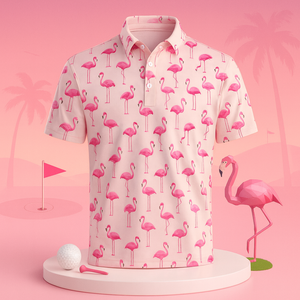 Polos de Golf Personalizados con Logotipo Sublimado, de Secado Rápido, Alta Calidad, Antiencogimiento, Tejido Vintage, Degradado Morado para Hombre - Product Image 5