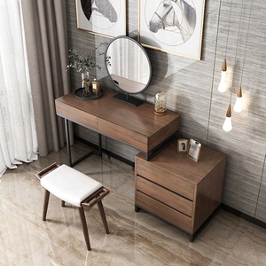 Tocador Simple de madera con espejo para dormitorio y apartamento, <span class=keywords><strong>mueble</strong></span> de almacenamiento, venta al por mayor - Product Image 3