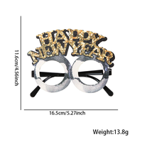 Lunettes de fête en plastique pour le Nouvel An 2027, motif ballon de champagne, sans verres, accessoires amusants pour le compte à rebours du Nouvel An