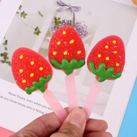 HALAl Certified Manufacturer Wholesale Custom Soft Candy Lollipop 20g Fruit Flavor Strawberry Shape for Kids' Snacks