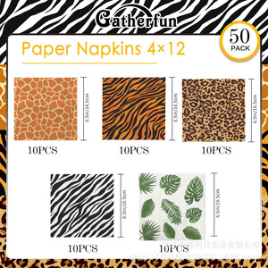Leopard Zebra Tiger Print <b>Paper</b> Napkins Disposable Party Supplies For Celebration Events - Product Image 4