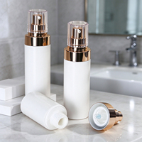 Flacon pompe sans air en PP blanc pour cosmétiques 50ml 80ml 100ml 120ml, flacon pompe sans air pour shampoing, beurre corporel, lotion