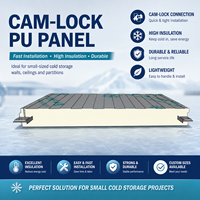 Panneau de stockage à température contrôlée, isolation en mousse PU, enclos réfrigéré, solution de cloisonnement modulaire