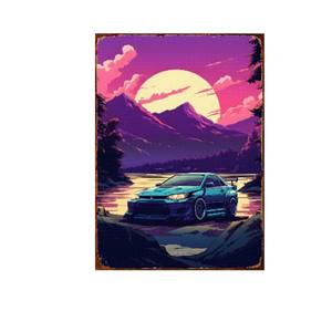 Decoración de Pared de Hierro Retro 3D Personalizada, Letreros de Metal Antiguos de Autos, Suministros de Decoración Vintage para Garaje - Product Image 4