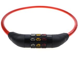 <span class=keywords><strong>Candado</strong></span> de Cable para Bicicleta YH1466, <span class=keywords><strong>Candado</strong></span> de Combinación con Contraseña, Desbloqueo de Seguridad Antirrobo, Acero ABS de 1200/1800 mm para Motocicleta - Product Image 2