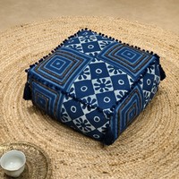 Pouf carré/rond en coton et lin tufté, fait main, importé de Chine, style néoclassique, coussin de siège, repose-pieds, pour changer de chaussures