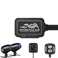 Caméra de tableau de bord WIFI pour moto, double caméra 1080P avant/arrière, étanche, vision nocturne, enregistrement en boucle, angle de 150°, contrôle par application, GPS en option